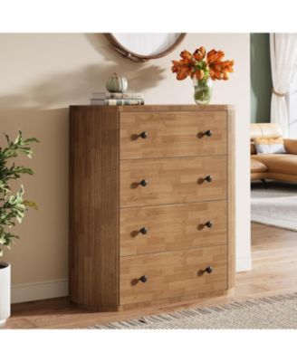 Tall Night Stand for Bedroom, Brown