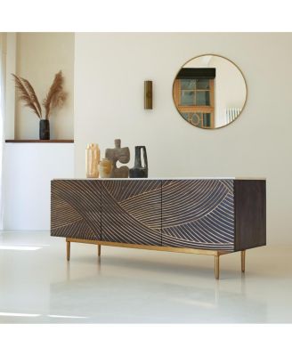 Bilal solid mango and terrazzo Sideboard 180 cm