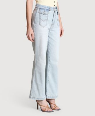 Women's Flare Leg Patch Pocket Jeans