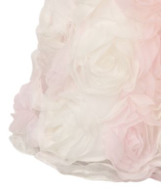 Girls' 2T-6X Floral Soutache Round Neck Dress