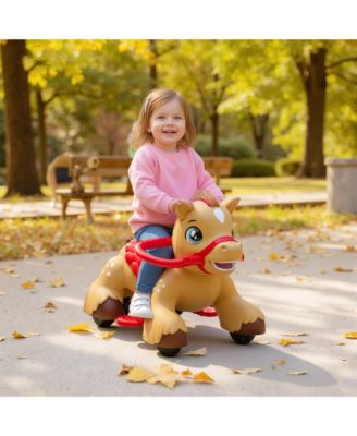 12V Ride On Horse Toy, Battery Powe Ride on Toy with Sound,