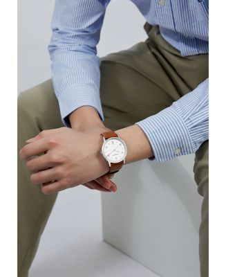 Victoria Hyde Men's Watch Apple Leather Strap ORTON in Brown