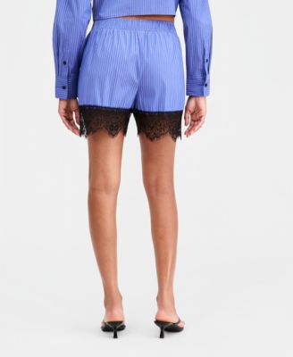 Women's Lace-Hem Pull-On Shorts