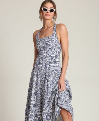 Women's Scoop Neck Midi Dress