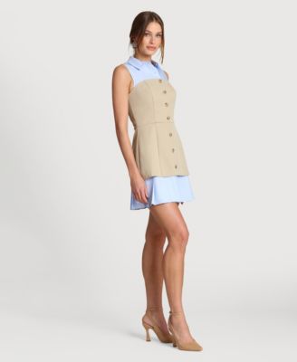 Women's Collared Neck Short Dress