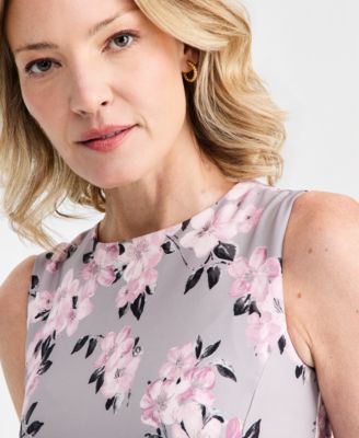 Women's Floral Print Fit & Flare Midi Dress