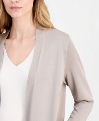 Women's Open-Front Rib Pocket Cardigan