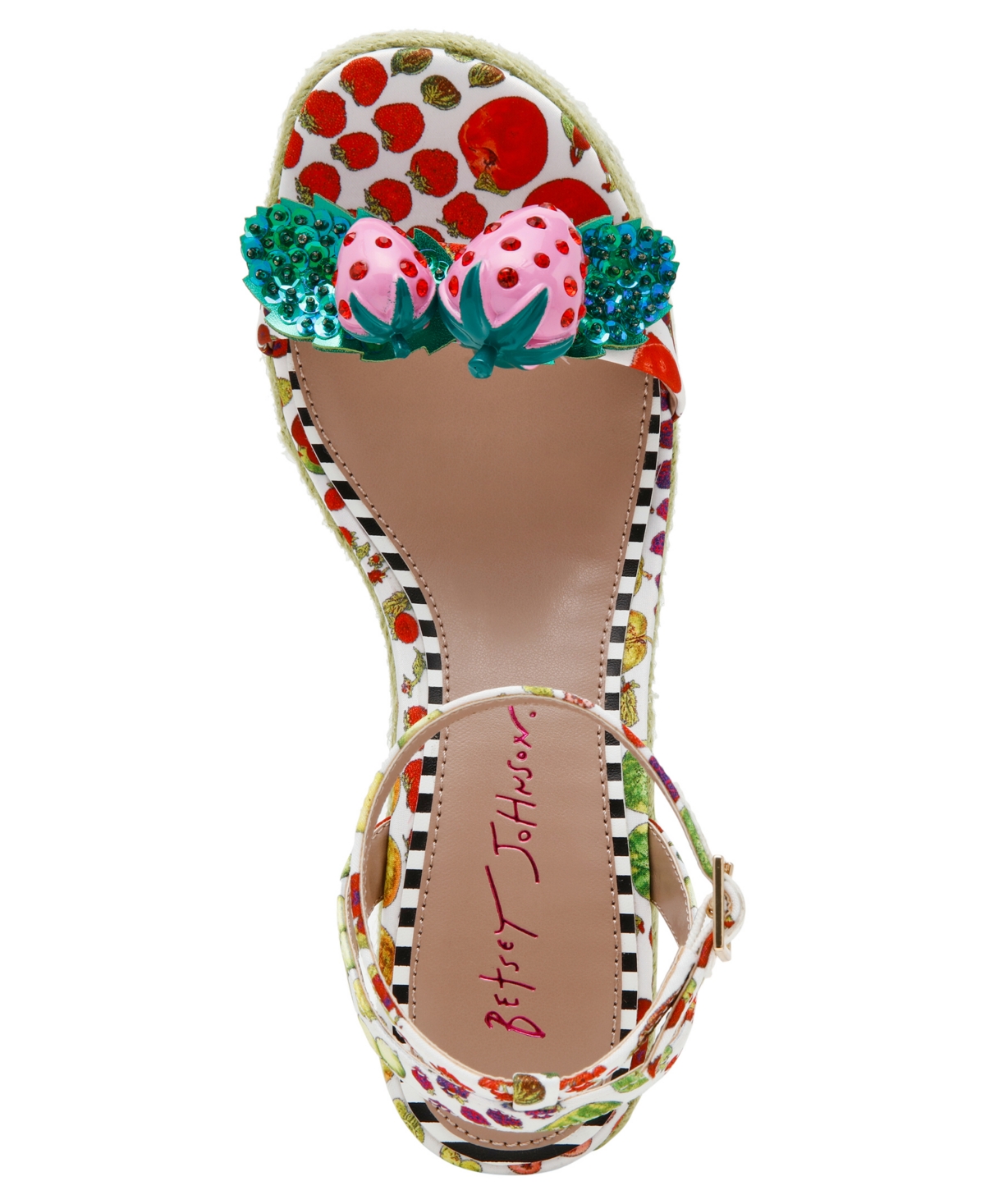 Betsey Johnson Women's Bobbie Round Toe Wedge Sandals