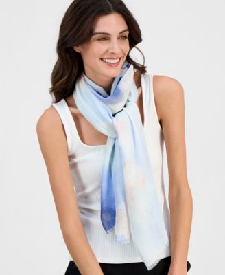 Watercolor Mia Floral Oblong Scarf