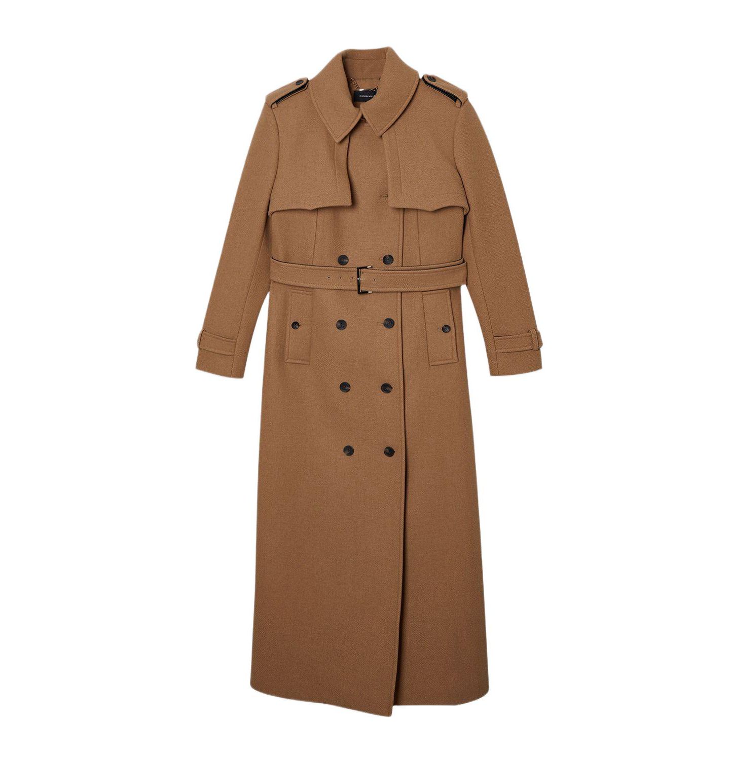 Женское пальто Karen Millen Wool Mix Belted Trench Maxi Coat., цвет: Верблюжий — фото 2