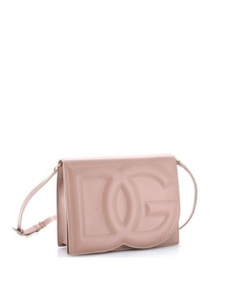 Small DG Logo Flap Shoulder Bag Leather