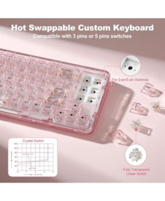 X71 Wireless Hot Swappable Transparent Mechanical Keyboard