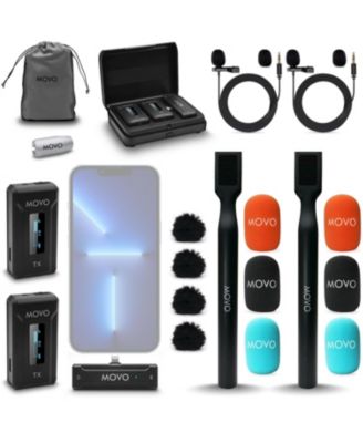 WMX-2-L-Duo Dual Wireless Lavalier Microphone for iPhone/Lightning Devices with WMX-HM Handheld Adapter