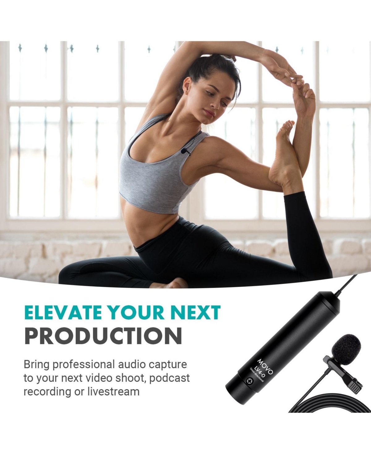 Movo LV4-O2 Omnidirectional Lavalier Mic Set