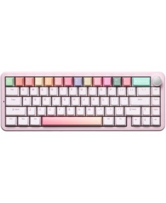 B68 Wireless Mechanical Keyboard,Tri-Mode BT5.0/2.4GHz/USB-C Hot Swappable Creamy Typing Gasket Mounted for Win/Mac (Milk V2 Switch)