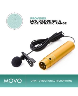 LV-6 Omnidirectional XLR Lavalier Mic - Phantom Powered