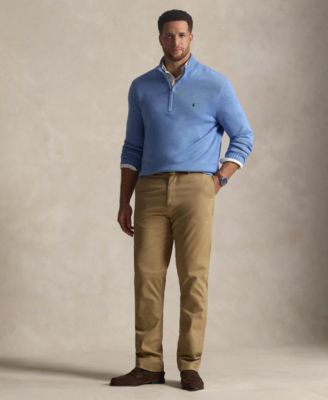 Men's Big & Tall Cotton Quarter-Zip Sweater