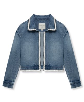 Girls' 7-16 Open Front Denim Jacket