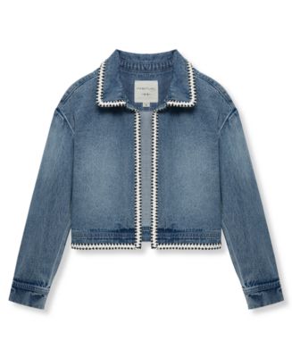 H by Habitual Girls' 7-16 Open Front Denim Jacket - Macy's