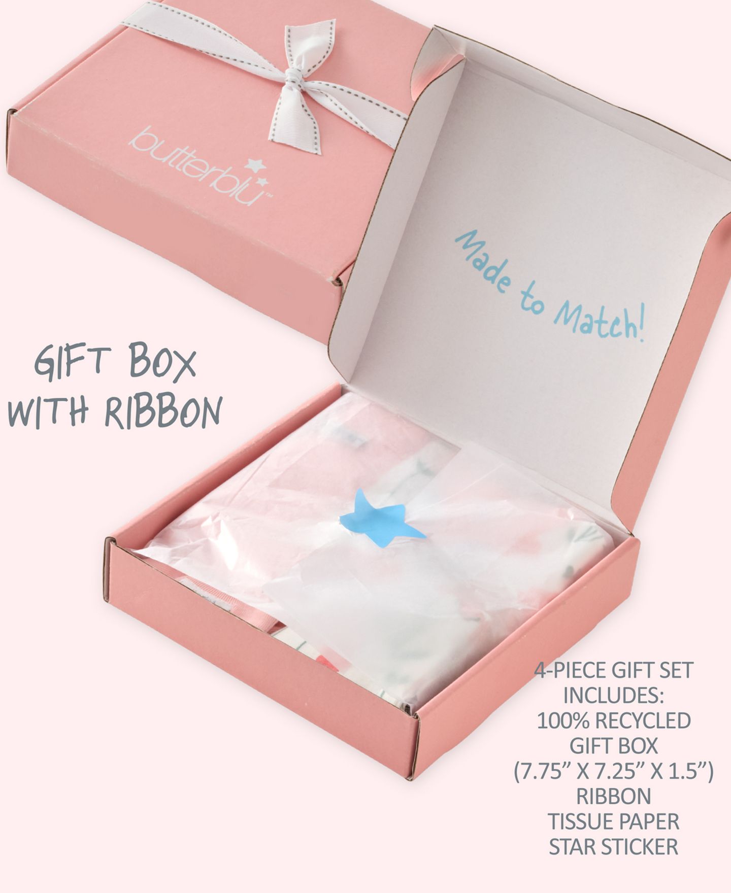 Комплекты butterblu Or Organic Cotton Take Me Home Baby Layette Gift, 5-Piece Set для малышей, цвет: С принтом — фото 4