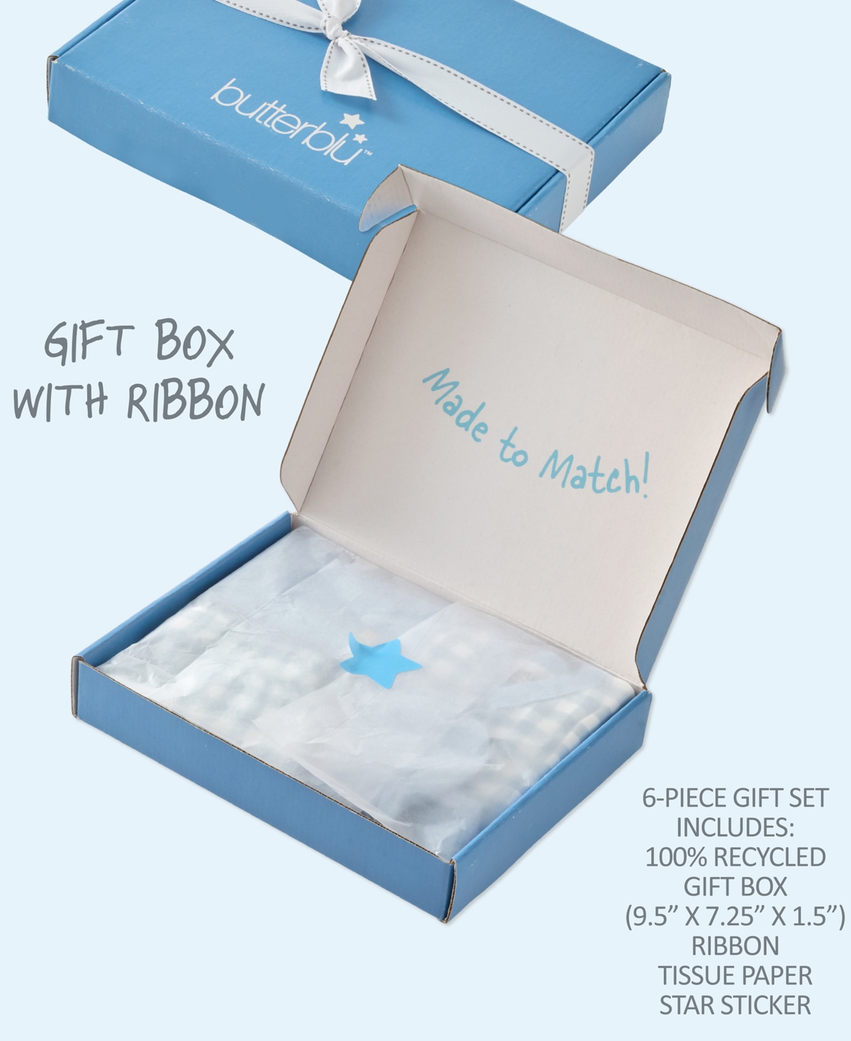 butterblu Baby Boys' or Girls' Take Me Home Layette Gift, 6-Piece Set