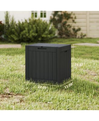 33 Gal. Waterproof Deck Box - Lockable & UV-Resistant Storage for Patio, Pool and Garden, Ideal for Small Spaces