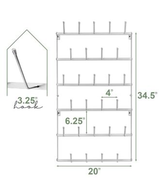 Large 6-Tier Metal Mug Rack Organizer - for Home, Kitchen & Bar, Coffee Station (Holds 27)
