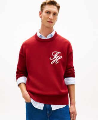 Men's Chunky Cotton Crewneck Sweater