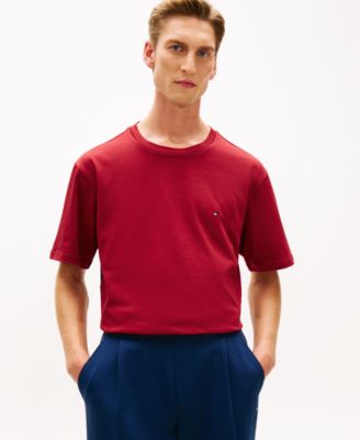 Men's Large Back Flag Graphic with Embroidery T-Shirt