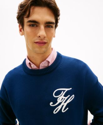 Men's Chunky Cotton Crewneck Sweater