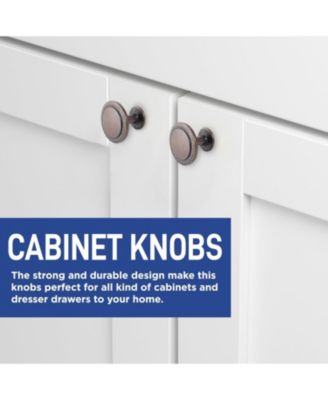 50pcs 1-1/4″ Kitchen Cabinet Knobs, Oil Rubbed Bronze Zinc Alloy Handles, Modern Design, Rust-Proof with 100 Screws Included.