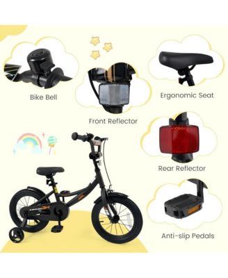 Kids Training Bike with Adjustable Seat Dual Brake System and Rubber Tires