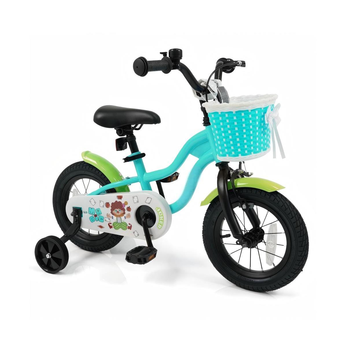 Hongge Kids Adjustable Bicycle with Training Wheels and Safety Brakes for Beginner Riders