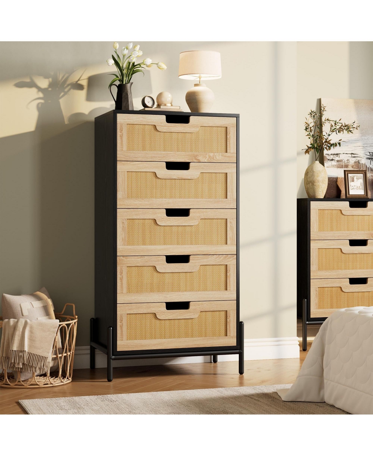 gaomon Fluted 6 Drawer Dresser for Bedroom