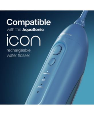 Icon Water Flosser Replacement  Standard, Periodontal, Orthodontic & Tongue Scraper - Genuine, Authentic Part (White)