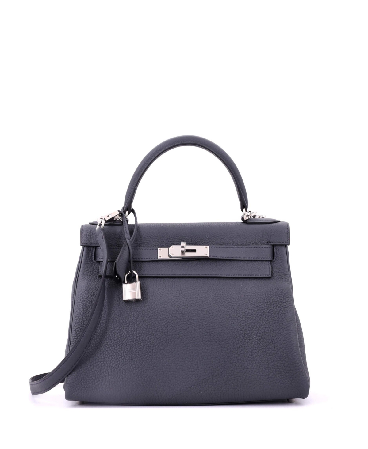 Pre-Owned HERMES Kelly 28 Handbag Togo with Palladium Hardware