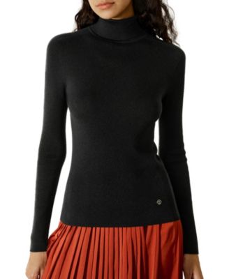 Women's Seamless Silk-Cashmere Blend Turtleneck Sweater