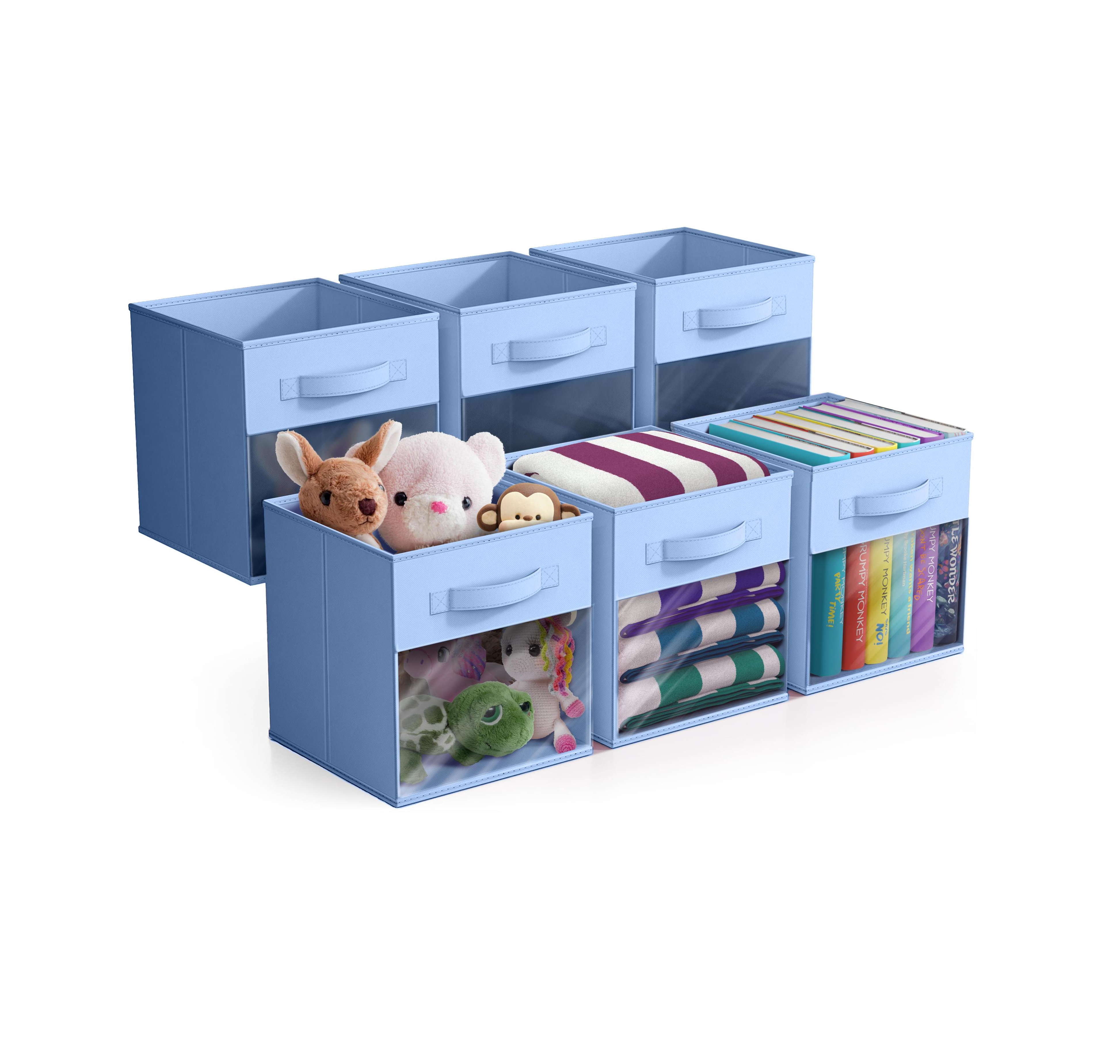 Sorbus 11 Inch Storage Bins with Clear Window