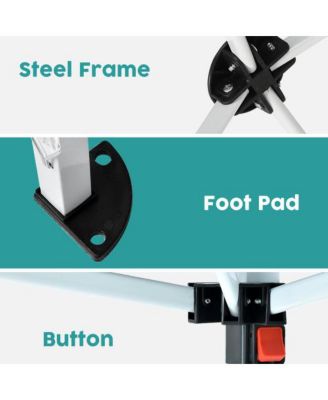 10x10ft Folding Canopy with 4 Removable Sidewalls Outdoor Event Shelter UPF 50 Plus Gazebo Tent