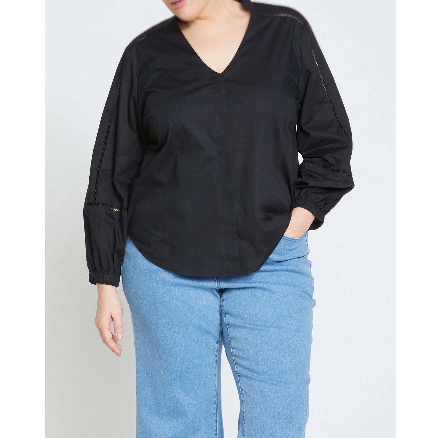 Plus Size Saint-Honore Poplin Blouse