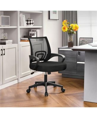 Height Adjustable Mesh Office Chair with Mid-Back, Purple