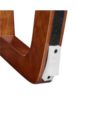 Fabric Upholstered High Back Rocking Chair with Solid Wood Legs, Side Pockets