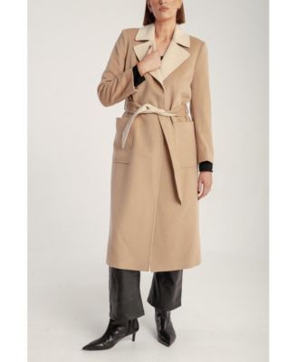 Women's Cashmere Belted Wrap Coat