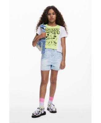 Girls Girls's Two-tone Mickey and Minnie Mouse T-shirt