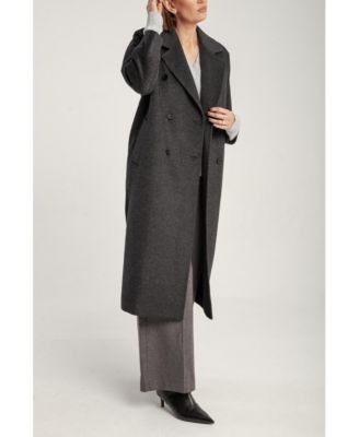 Women's Cashmere Double Breasted Long Coat