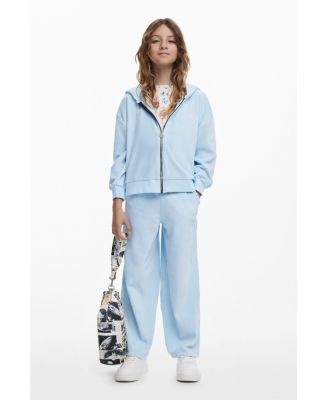 Girls Girls's Hoodie with ears and strass logo