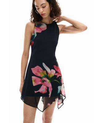 Women's Asymmetric floral dress
