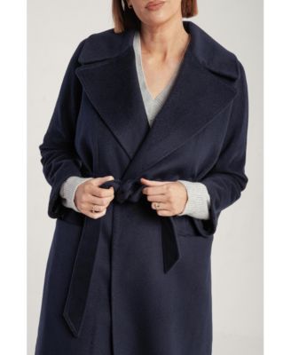 Women's Pure Cashmere Wrap Belted Midi Coat