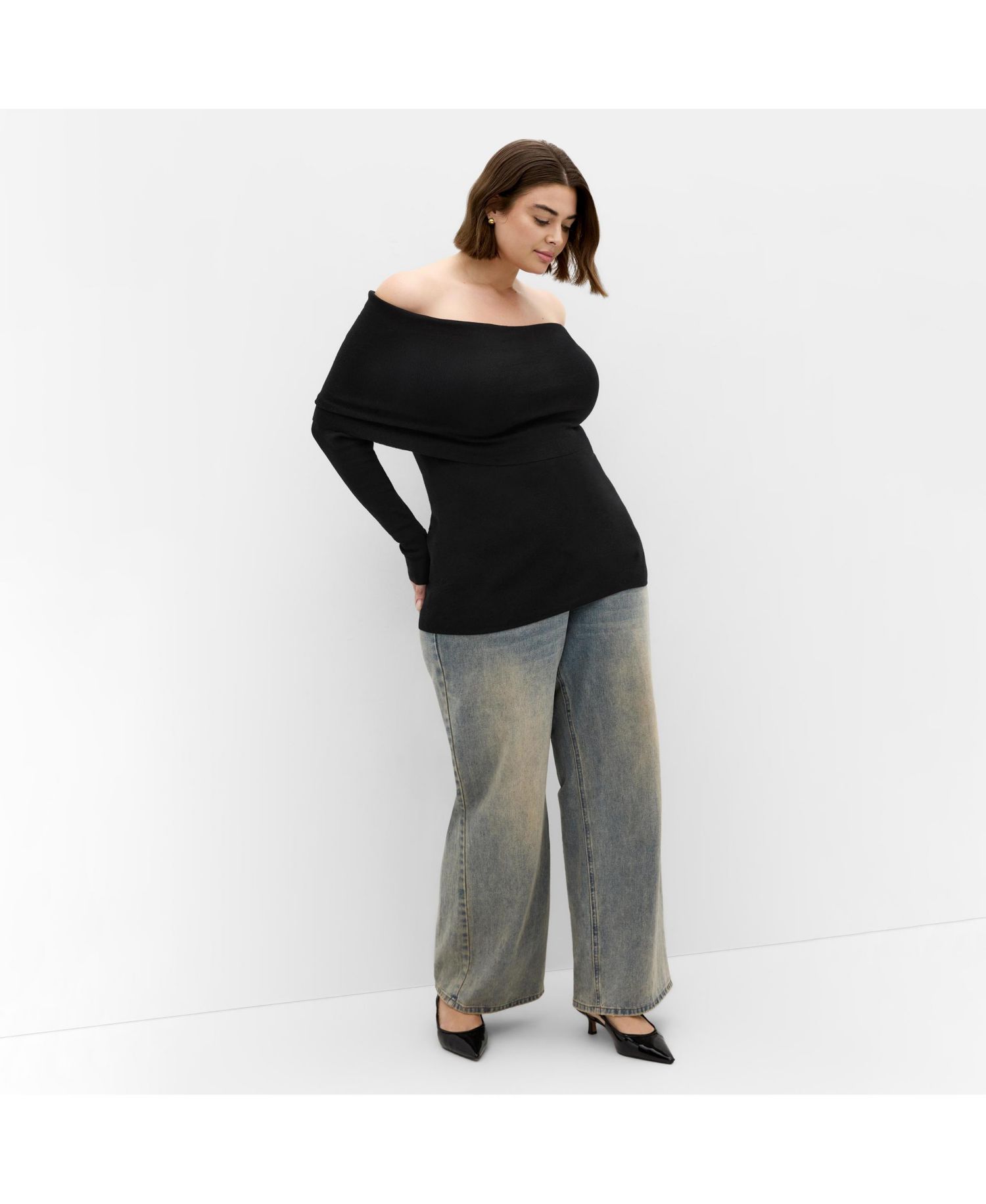 Plus Size Florence Off Shoulder Jumper