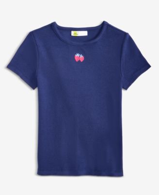 Girls' XS-XL Strawberries Baby Tee